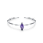 Colored Zircon Birthstone Band Ring