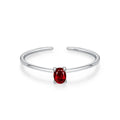 Colored Zircon Birthstone Band Ring