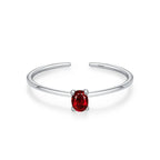 Colored Zircon Birthstone Band Ring