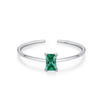 Colored Zircon Birthstone Band Ring