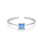 Colored Zircon Birthstone Band Ring