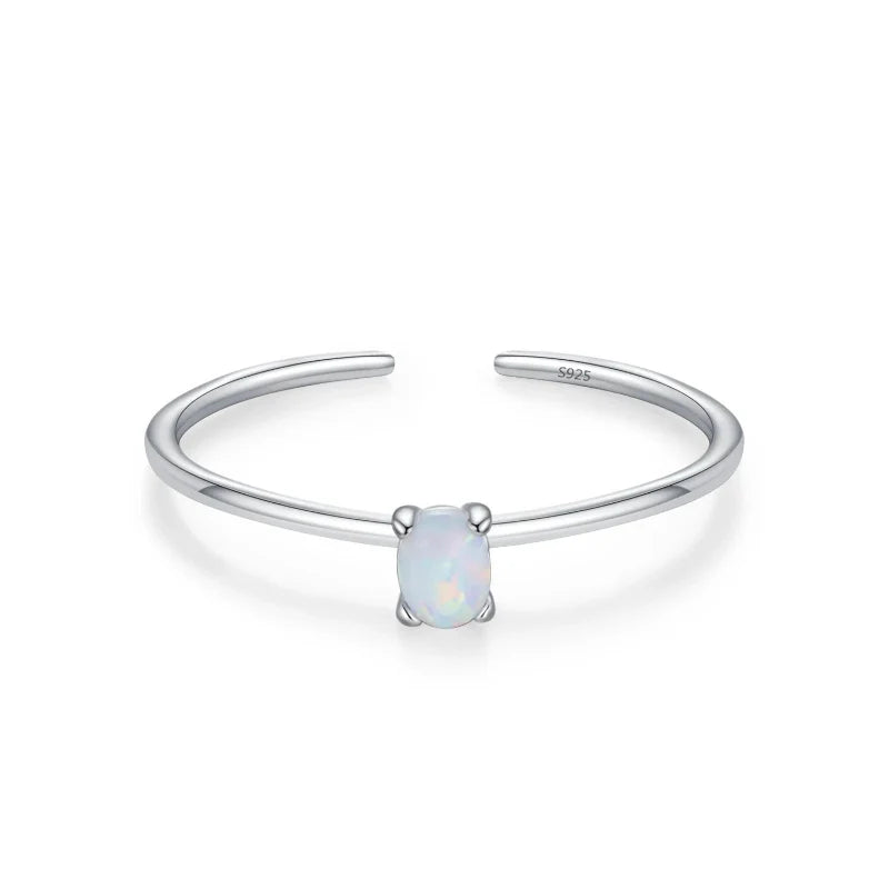 Colored Zircon Birthstone Band Ring