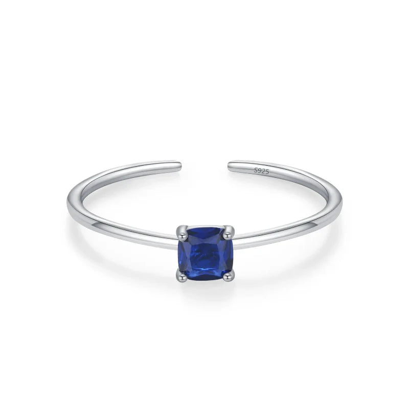 Colored Zircon Birthstone Band Ring