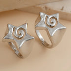 Pentagonal Star Ring Silver