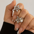 Pentagonal Star Ring Silver