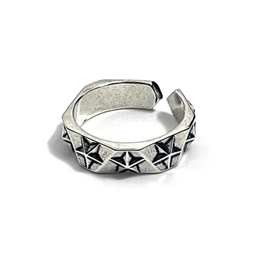 Engraved Star Band Ring