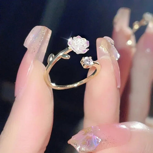 Tulip Flower Zircon Ring