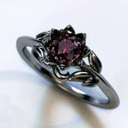Black Flower Ring