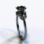 Black Flower Ring