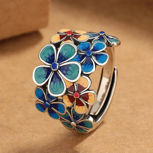 Colored Flowers Ring