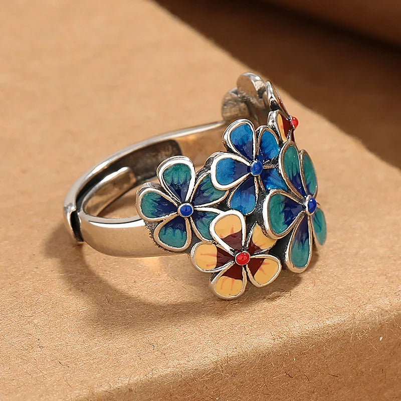 Colored Flowers Ring