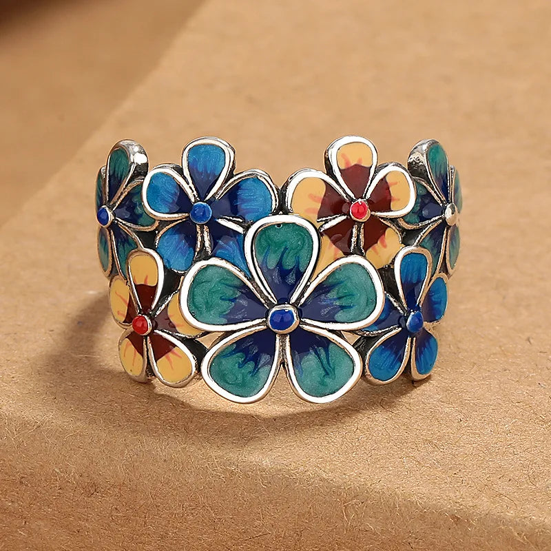 Colored Flowers Ring