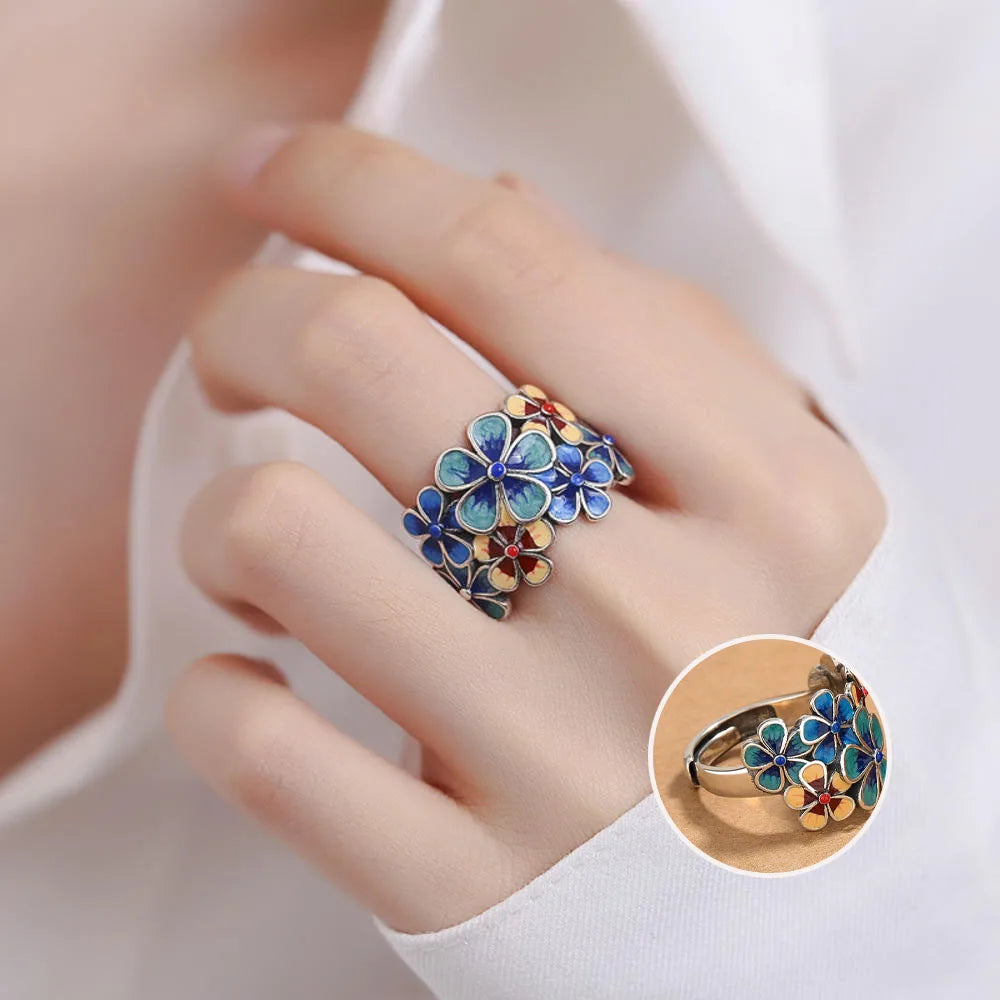 Colored Flowers Ring