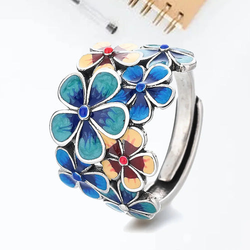 Colored Flowers Ring