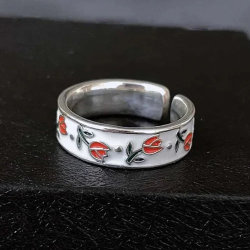 Tulip Flower Band Ring