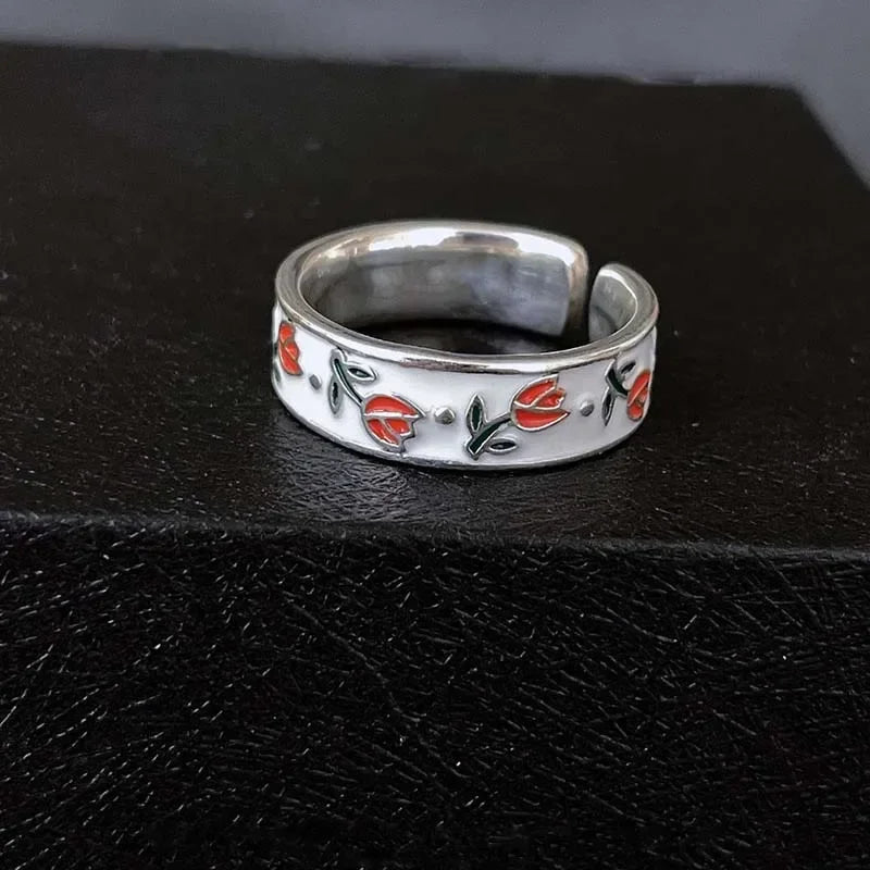 Tulip Flower Band Ring