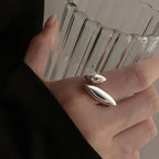 Silver Water Drop Band Ring