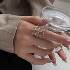 Elegant Large Flower Band Ring
