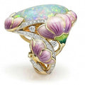 Lavender Flower Statement Ring