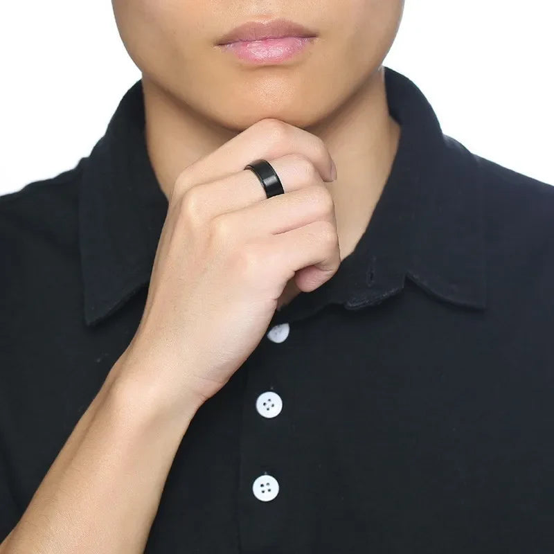 Men's Spinner Anti-Stress Ring black