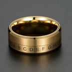 Anti-Stress Spinning Letter Ring Gold