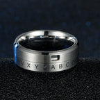 Anti-Stress Spinning Letter Ring Silver