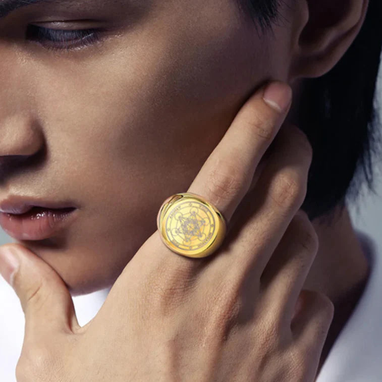Gold Metatron’s Cube Ring