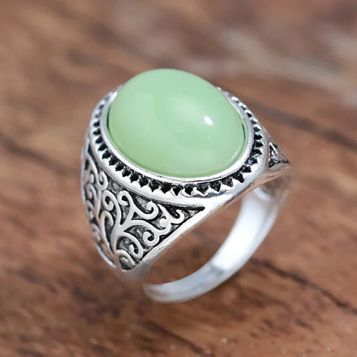 Ethnic Oval Band Ring