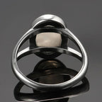 Women's Oval Band Ring with Moonstone