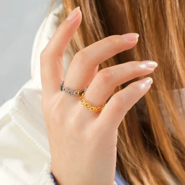 Gold and Silver Claw Band Ring