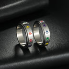 Ring with Hearts or Rotating Anti-Stress Paw Band paws