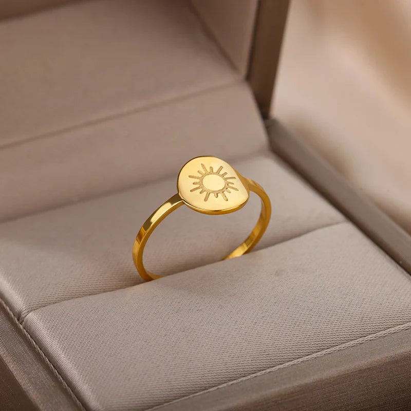 Sun Ring for Women gold