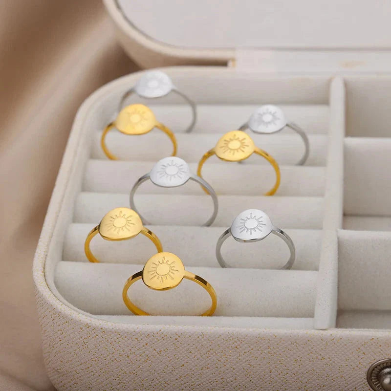 Sun Ring for Women silver
