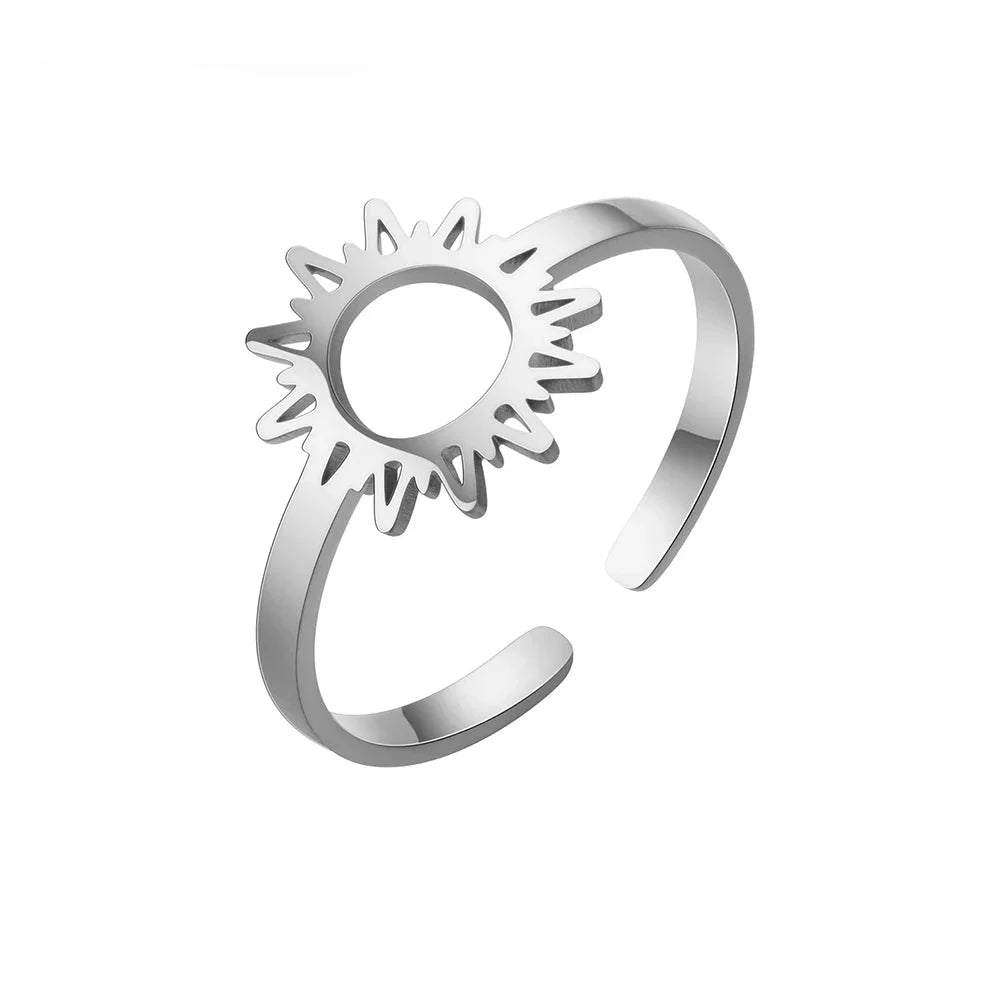 Sun Ring for Women silver