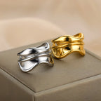 Silver Water Drop Style Band Ring