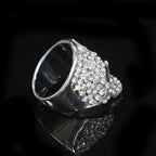 Rhinestone Skull Head Ring