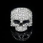 Rhinestone Skull Head Ring
