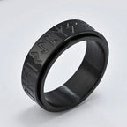 Viking Men's Anti-Stress Spinning Band Ring black