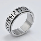 Viking Men's Anti-Stress Spinning Band Ring silver