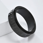 Viking Men's Anti-Stress Spinning Band Ring black