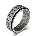 Viking Men's Anti-Stress Spinning Band Ring grey