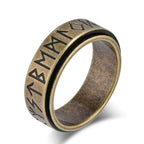 Viking Men's Anti-Stress Spinning Band Ring gold