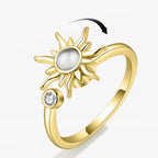 Anti-Stress Ring Rotating Sun Gold