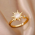 Anti-Stress Ring Rotating Sun Gold