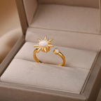 Anti-Stress Ring Rotating Sun Gold