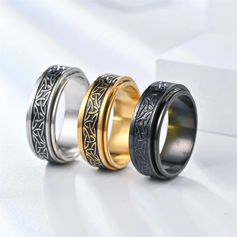 Viking Anti-Stress Ring for Men and Women gold
