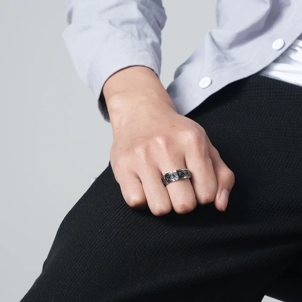 Viking Anti-Stress Ring for Men and Women silver