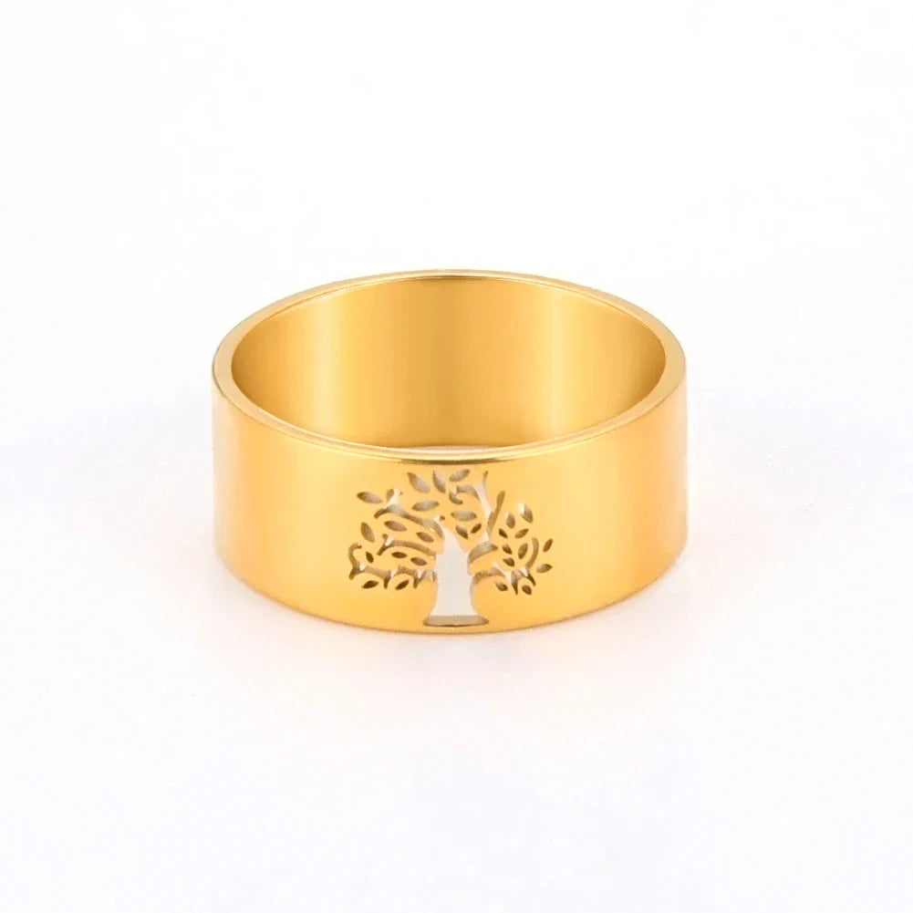 Tree of Life Eternity Ring Gold