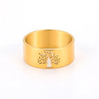 Tree of Life Eternity Ring Gold