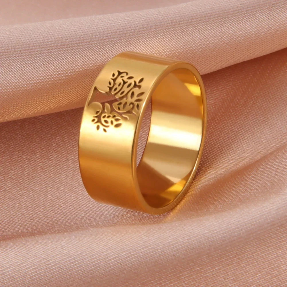 Tree of Life Eternity Ring Gold